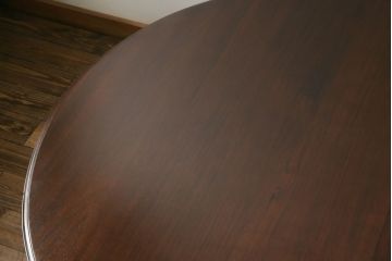 アンティーク家具　イギリスアンティーク　ハンドル式　クロウ&ボール　力強い存在感のマホガニー材製エクステンションテーブル(ダイニングテーブル)