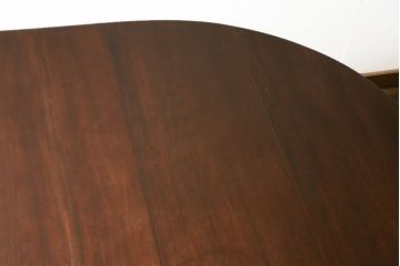 アンティーク家具　イギリスアンティーク　ハンドル式　クロウ&ボール　力強い存在感のマホガニー材製エクステンションテーブル(ダイニングテーブル)