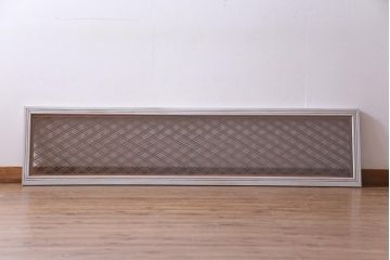 ペイント建具　片面ガラス　ひと味違った雰囲気の松皮菱組子欄間(明り取り、建具)