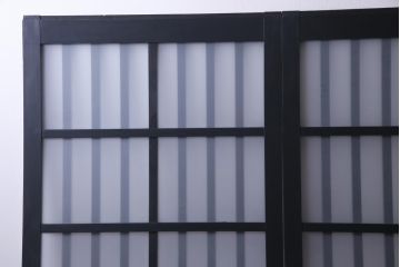 ペイント建具　すりガラス入り　クラシカルなデザインのガラス戸(引き戸、建具)2枚セット