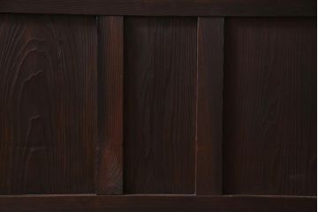 昭和レトロ　シンプルな格子に2種のガラスが入ったガラス戸(引き戸、建具)2枚セット
