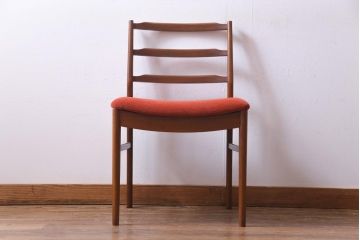 ヴィンテージ家具　北欧ビンテージ　チーク材　温もり溢れる雰囲気のダイニングチェア(椅子、ワークチェア)(2)