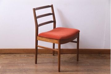 ヴィンテージ家具　北欧ビンテージ　チーク材　温もり溢れる雰囲気のダイニングチェア(椅子、ワークチェア)(2)