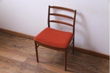 ヴィンテージ家具　北欧ビンテージ　チーク材　温もり溢れる雰囲気のダイニングチェア(椅子、ワークチェア)(2)