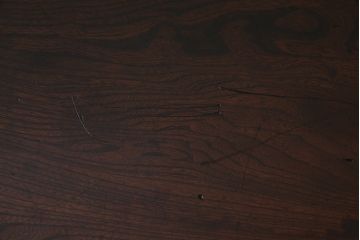 アンティーク家具　大正昭和初期　総ケヤキ材　天板に一枚板が贅沢に使われた両袖文机(両袖机、帳場机)(R-035827)