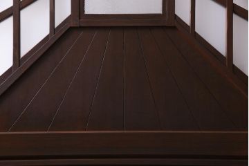 大正昭和初期　激レア!　廊下のデザインのユニークなガラスドア(扉、建具)