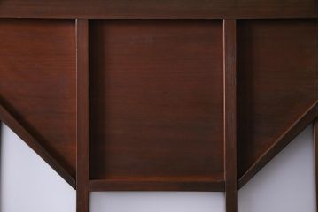 大正昭和初期　激レア!　廊下のデザインのユニークなガラスドア(扉、建具)