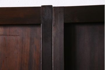 和製アンティーク　最高級品!　裏ガラス入り　97本の桟が圧巻の万本格子戸4枚セット(引き戸、建具)