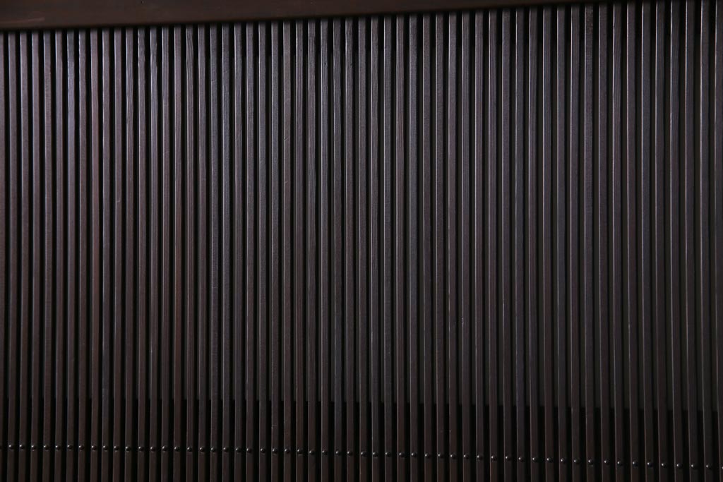 和製アンティーク　最高級品!　裏ガラス入り　97本の桟が圧巻の万本格子戸4枚セット(引き戸、建具)