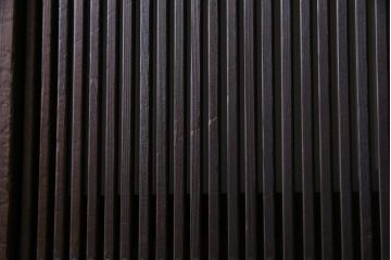 和製アンティーク　最高級品!　裏ガラス入り　97本の桟が圧巻の万本格子戸4枚セット(引き戸、建具)