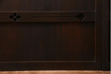 和製アンティーク　最高級品!　裏ガラス入り　97本の桟が圧巻の万本格子戸4枚セット(引き戸、建具)