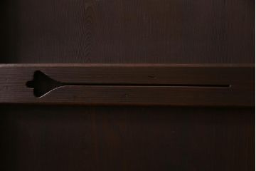 和製アンティーク　最高級品!　裏ガラス入り　97本の桟が圧巻の万本格子戸4枚セット(引き戸、建具)