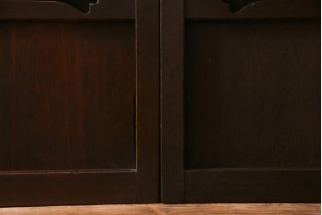 和製アンティーク　最高級品!　裏ガラス入り　97本の桟が圧巻の万本格子戸4枚セット(引き戸、建具)