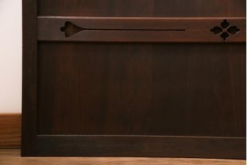 和製アンティーク　最高級品!　裏ガラス入り　97本の桟が圧巻の万本格子戸4枚セット(引き戸、建具)