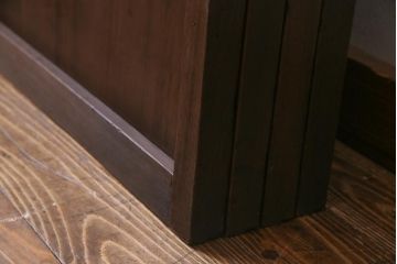 和製アンティーク　最高級品!　裏ガラス入り　97本の桟が圧巻の万本格子戸4枚セット(引き戸、建具)