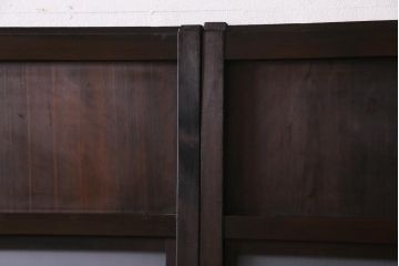 和製アンティーク　最高級品!　裏ガラス入り　97本の桟が圧巻の万本格子戸4枚セット(引き戸、建具)