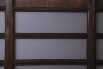 和製アンティーク　最高級品!　裏ガラス入り　97本の桟が圧巻の万本格子戸4枚セット(引き戸、建具)