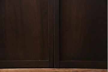 和製アンティーク　最高級品!　裏ガラス入り　97本の桟が圧巻の万本格子戸4枚セット(引き戸、建具)