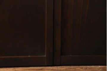 和製アンティーク　最高級品!　裏ガラス入り　97本の桟が圧巻の万本格子戸4枚セット(引き戸、建具)