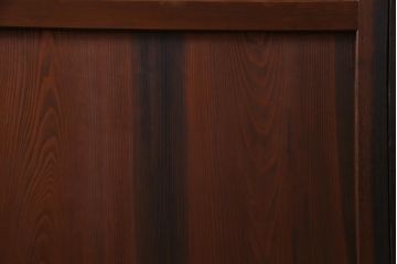 和製アンティーク　昭和期　組子入り　迫力あるデザインの板戸(引き戸、建具)4枚セット