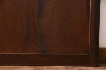 和製アンティーク　昭和期　組子入り　迫力あるデザインの板戸(引き戸、建具)4枚セット