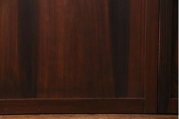 和製アンティーク　昭和期　組子入り　迫力あるデザインの板戸(引き戸、建具)4枚セット