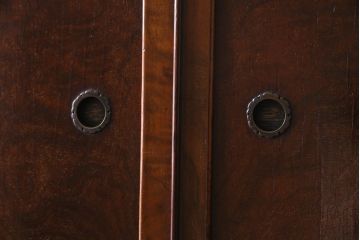 アンティーク家具　和製アンティーク　昭和期　桑材・桐材　細部までこだわりを感じる茶箪笥(茶棚、タンス、戸棚、桐箪笥、桐たんす)