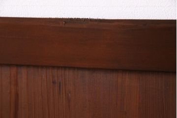 和製アンティーク　昭和期　上品な和の雰囲気漂う組子入り板戸(引き戸、建具)4枚セット