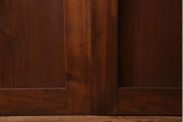 和製アンティーク　昭和期　上品な和の雰囲気漂う組子入り板戸(引き戸、建具)4枚セット