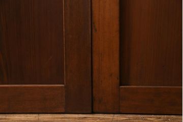 和製アンティーク　昭和期　上品な和の雰囲気漂う組子入り板戸(引き戸、建具)4枚セット