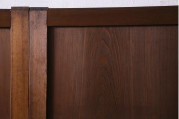 和製アンティーク　昭和期　上品な和の雰囲気漂う組子入り板戸(引き戸、建具)4枚セット