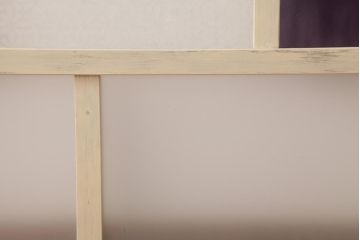 昭和初期　当店オリジナルガラス　優しげな雰囲気漂う色ガラス入りペイント建具(窓、明かり取り、はめ殺し)