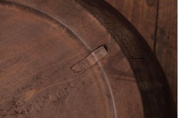 アンティーク雑貨　和製アンティーク　なめらかな質感の木製こね鉢(ディスプレイ雑貨)