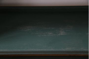 ペイント家具　深いグリーンがレトロなブックシェルフ(本棚、オープンラック)