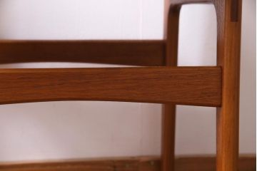 ヴィンテージ家具　デンマーク　チーク材　スタイリッシュなデザインが素敵なビンテージチェア(椅子)(2)