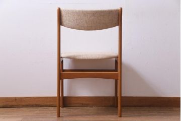 ヴィンテージ家具　デンマーク　チーク材　スタイリッシュなデザインが素敵なビンテージチェア(椅子)(3)