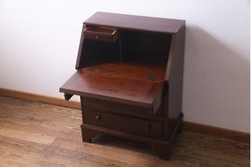 中古　松本民芸家具　#33A型　コンパクトなライティングビューロー(机、在宅ワーク、在宅用デスク)(定価約30万円)(1)