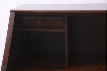 中古　松本民芸家具　#33A型　コンパクトなライティングビューロー(机、在宅ワーク、在宅用デスク)(定価約30万円)(1)