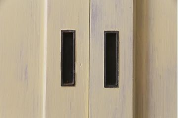 ペイント家具　温かなペイントカラーが優しげな板戸3枚セット(引き戸、建具)