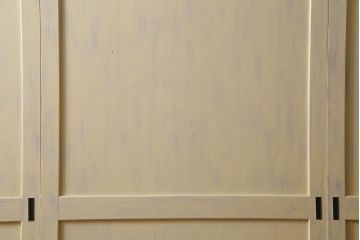 ペイント家具　温かなペイントカラーが優しげな板戸3枚セット(引き戸、建具)