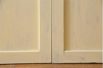 ペイント家具　温かなペイントカラーが優しげな板戸3枚セット(引き戸、建具)