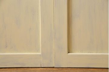 ペイント家具　温かなペイントカラーが優しげな板戸3枚セット(引き戸、建具)