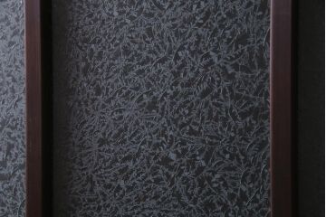 昭和初期　結霜ガラス　シンプルながらもデザイン性が光る引き戸1枚(ガラス戸、建具)