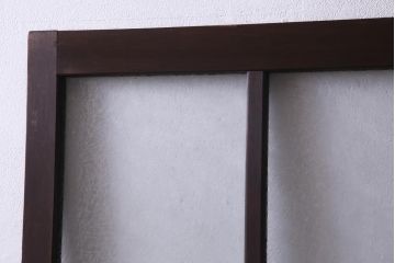 昭和初期　結霜ガラス　シンプルながらもデザイン性が光る引き戸1枚(ガラス戸、建具)