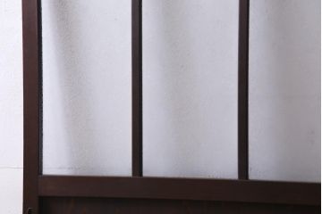 昭和初期　結霜ガラス　シンプルながらもデザイン性が光る引き戸1枚(ガラス戸、建具)
