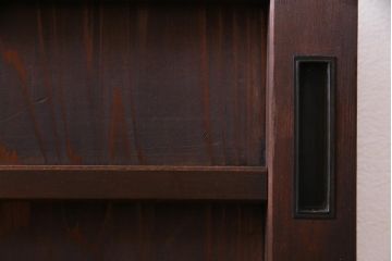 昭和初期　結霜ガラス　シンプルながらもデザイン性が光る引き戸1枚(ガラス戸、建具)