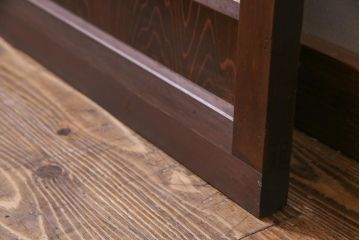 昭和初期　結霜ガラス　シンプルながらもデザイン性が光る引き戸1枚(ガラス戸、建具)