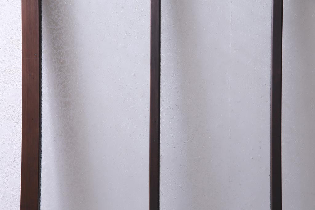 昭和初期　結霜ガラス　シンプルながらもデザイン性が光る引き戸1枚(ガラス戸、建具)