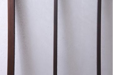 昭和初期　結霜ガラス　シンプルながらもデザイン性が光る引き戸1枚(ガラス戸、建具)