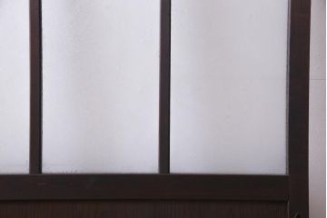 昭和初期　結霜ガラス　シンプルながらもデザイン性が光る引き戸1枚(ガラス戸、建具)